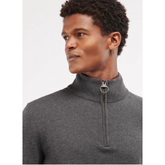 Vintage BARBOUR WOOL TAIN HALF ZIP SWEATER
CHARCOAL Size L - Picture 1 of 12